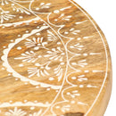 idaXL kézzel festett tömör mangófa ülőke 38 x 38 x 35 cm