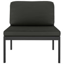 vidaXL antracitszürke alumínium elemes középső kanapé párnával