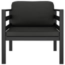 vidaXL egyszemélyes antracitszürke alumínium kanapészék párnával