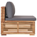 vidaXL tömör tíkfa középső kerti kanapé szürke párnával