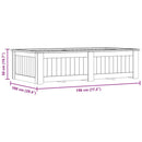 vidaXL impregnált fenyőfa magaságyás 196 x 100 x 50 cm