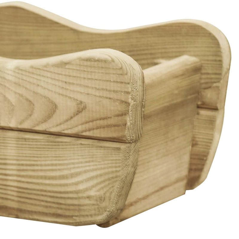 vidaXL impregnált fenyőfa kerti magaságyás 50 x 18 x 18 cm