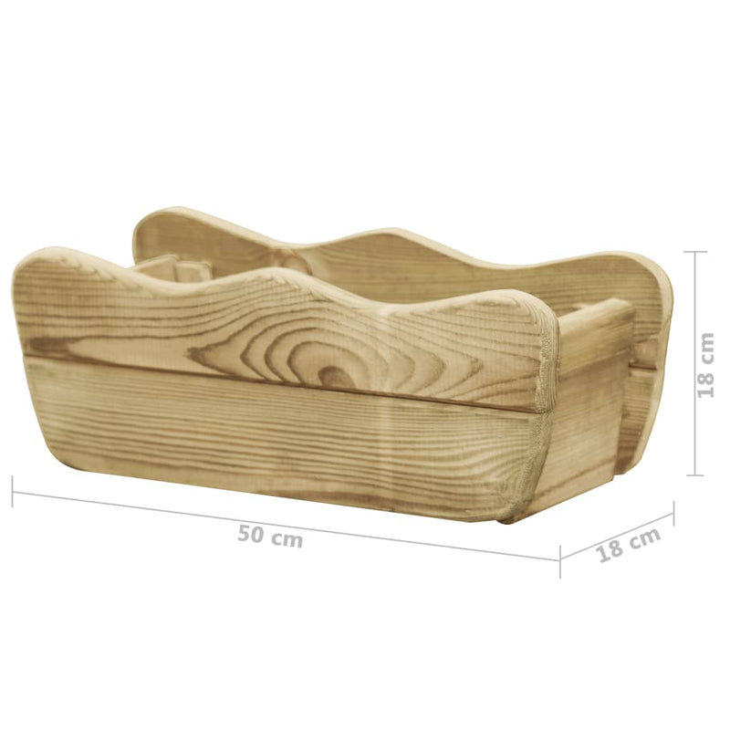 vidaXL impregnált fenyőfa kerti magaságyás 50 x 18 x 18 cm