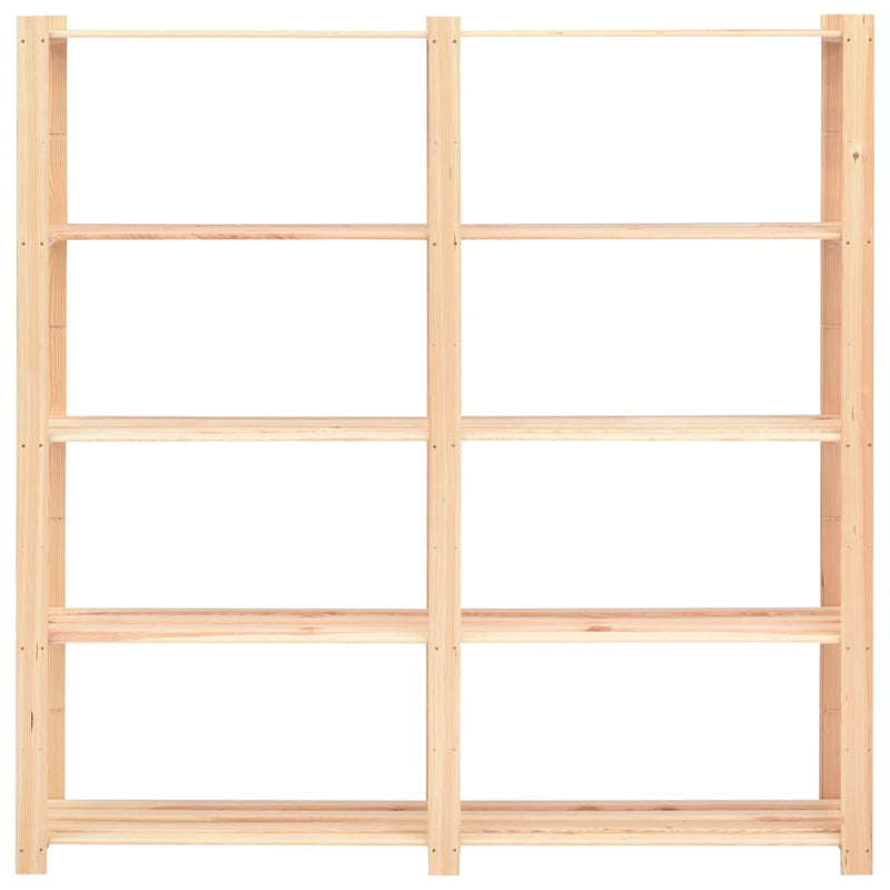 vidaXL 10 db 5-szintes tömör fenyő tárolópolc 500 kg 170 x 38 x 170 cm