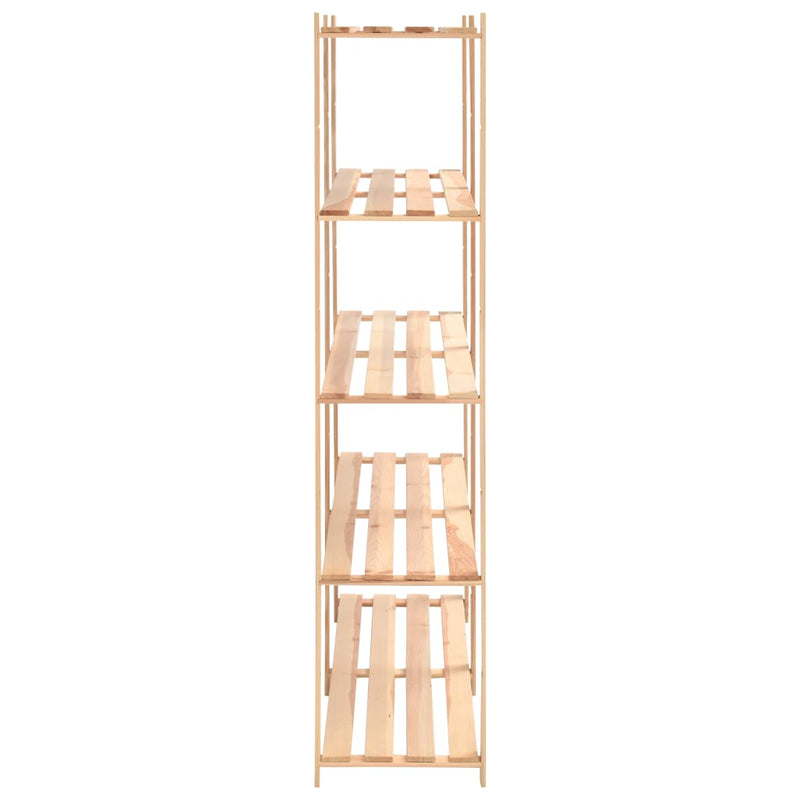 vidaXL 10 db 5-szintes tömör fenyő tárolópolc 500 kg 170 x 38 x 170 cm
