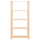 vidaXL 5 db 5-szintes tömör fenyőfa tárolópolc 250 kg 80 x 38 x 170 cm