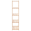 vidaXL 5 db 5-szintes tömör fenyőfa tárolópolc 250 kg 80 x 38 x 170 cm