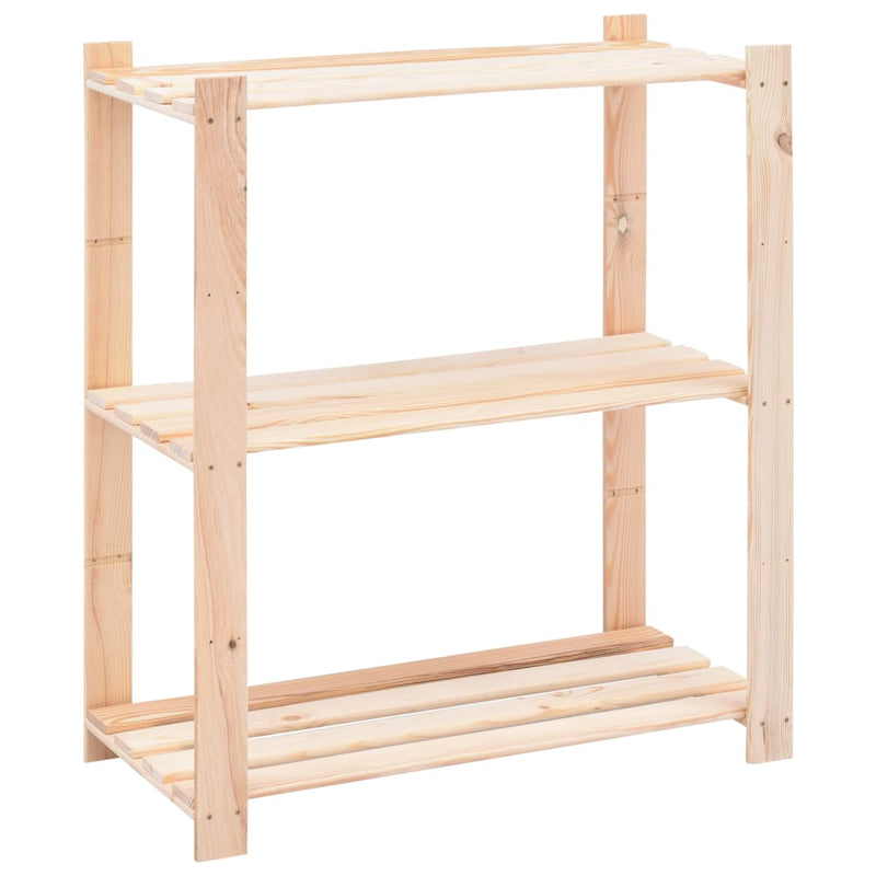 vidaXL 10 db 3-szintes tömör fenyőfa tárolópolc 150 kg 80 x 38 x 90 cm