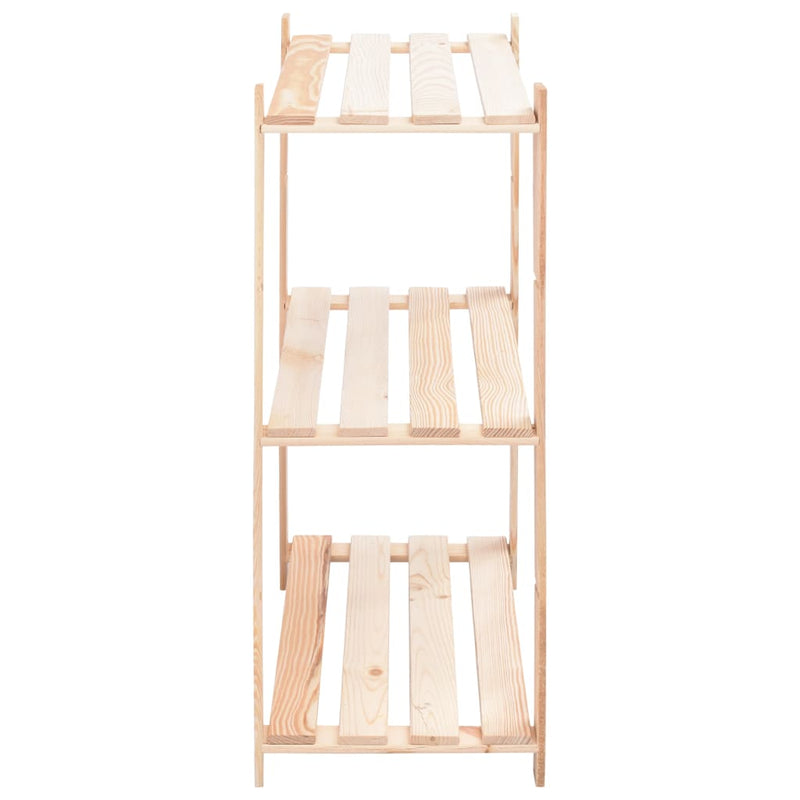 vidaXL 10 db 3-szintes tömör fenyőfa tárolópolc 150 kg 80 x 38 x 90 cm