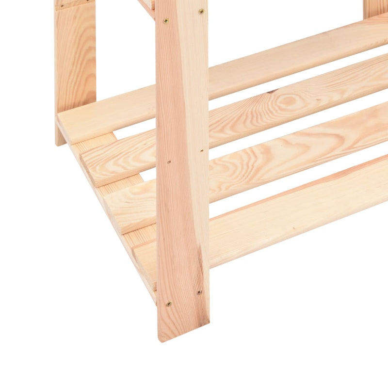 vidaXL 10 db 3-szintes tömör fenyőfa tárolópolc 150 kg 80 x 38 x 90 cm