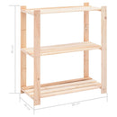 vidaXL 10 db 3-szintes tömör fenyőfa tárolópolc 150 kg 80 x 38 x 90 cm