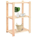 vidaXL 2 db 3-szintes tömör fenyőfa tárolópolc 150 kg 60 x 38 x 90 cm