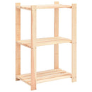vidaXL 2 db 3-szintes tömör fenyőfa tárolópolc 150 kg 60 x 38 x 90 cm