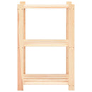 vidaXL 2 db 3-szintes tömör fenyőfa tárolópolc 150 kg 60 x 38 x 90 cm