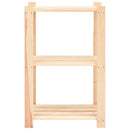 vidaXL 3 db 3-szintes tömör fenyőfa tárolópolc 150 kg 60 x 38 x 90 cm