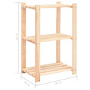 vidaXL 3 db 3-szintes tömör fenyőfa tárolópolc 150 kg 60 x 38 x 90 cm