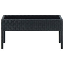 vidaXL fekete polyrattan kerti asztal 75 x 40 x 37 cm