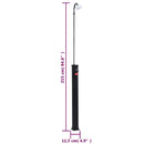 vidaXL fekete napelemes kerti zuhany 215 cm 8 l