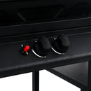 vidaXL fekete gáz grillező 3 szintes kisasztallal