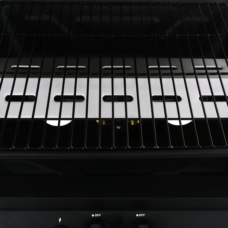 vidaXL fekete gáz grillező 3 szintes kisasztallal