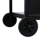 vidaXL fekete gáz grillező 3 szintes kisasztallal