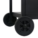 vidaXL fekete és ezüst gáz grillező 3 szintes kisasztallal