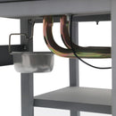 vidaXL ezüst gáz grillező 3 szintes kisasztallal