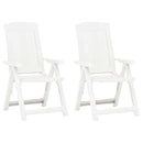 vidaXL 2 db fehér dönthető műanyag kerti szék