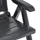 vidaXL 2 db antracitszürke dönthető műanyag kerti szék