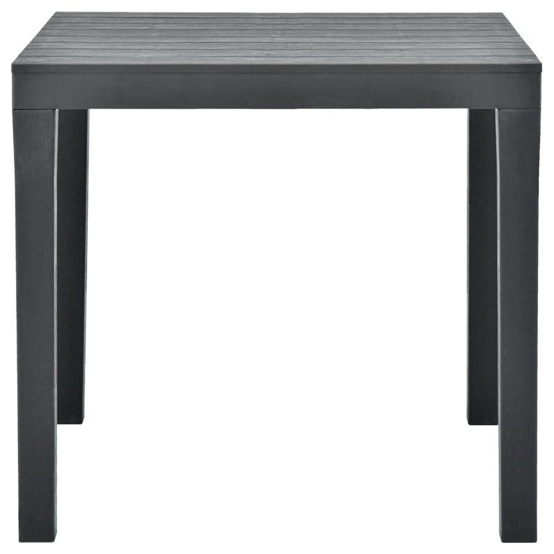 vidaXL antracitszürke műanyag kerti asztal 78 x 78 x 72 cm