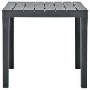 vidaXL antracitszürke műanyag kerti asztal 78 x 78 x 72 cm