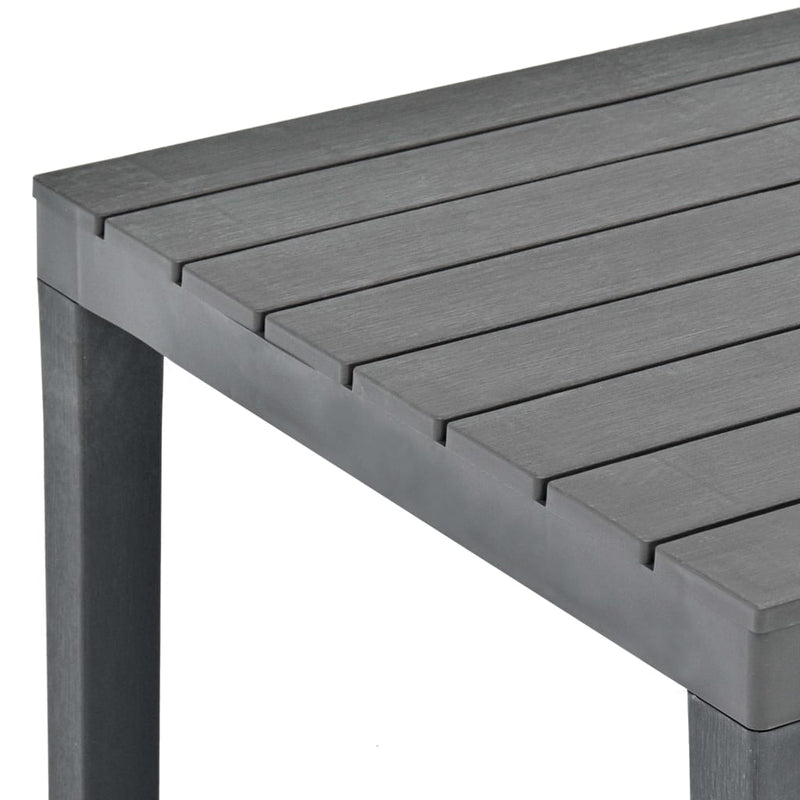 vidaXL antracitszürke műanyag kerti asztal 78 x 78 x 72 cm