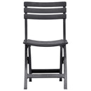 vidaXL 2 db antracitszürke összecsukható műanyag kerti szék