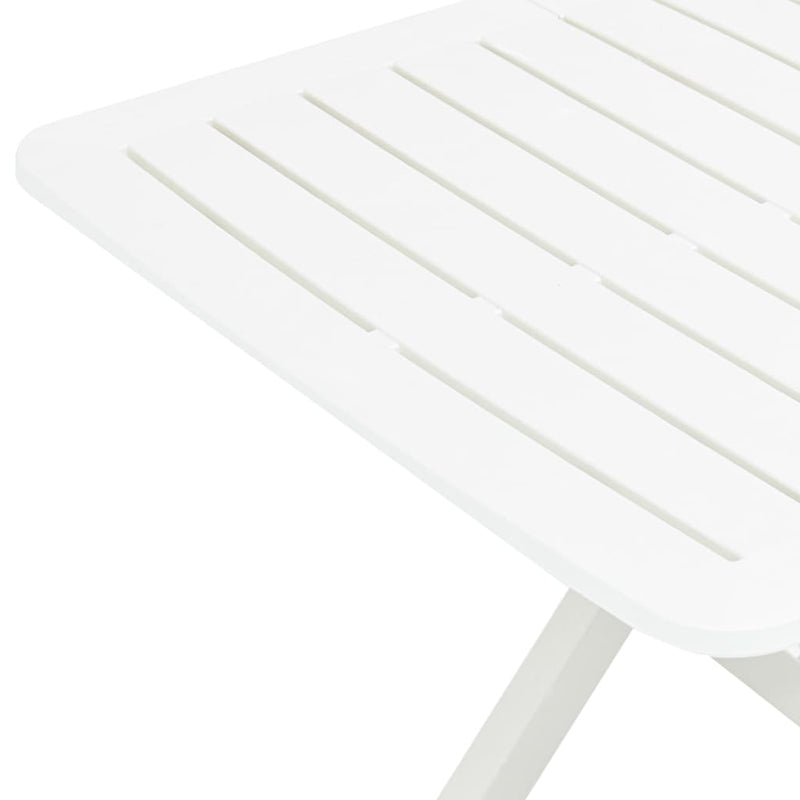 vidaXL fehér műanyag összecsukható kerti asztal 79 x 72 x 70 cm