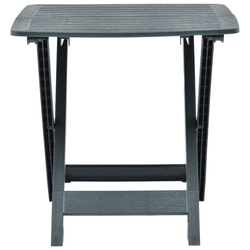 vidaXL zöld műanyag összecsukható kerti asztal 79 x 72 x 70 cm