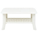 vidaXL fehér műanyag dohányzóasztal 90 x 60 x 46 cm