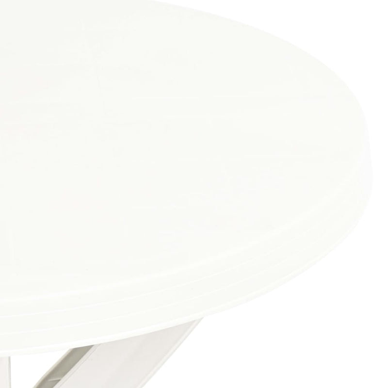vidaXL fehér műanyag bisztróasztal Ø70 cm