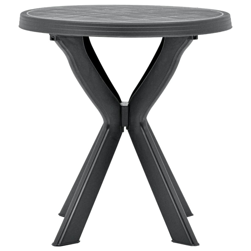 vidaXL antracitszürke műanyag bisztróasztal Ø70 cm