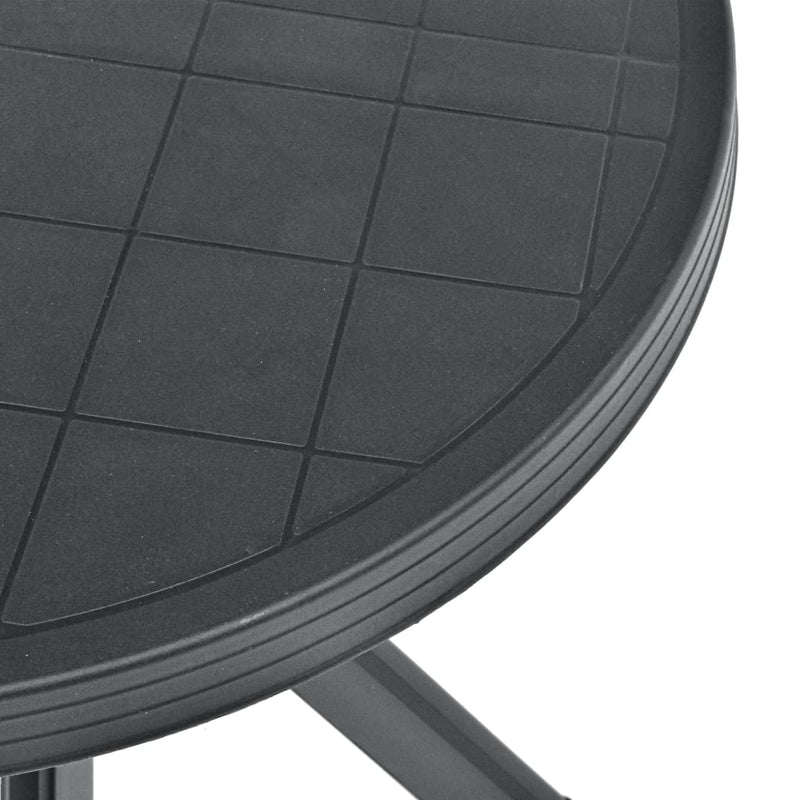 vidaXL antracitszürke műanyag bisztróasztal Ø70 cm