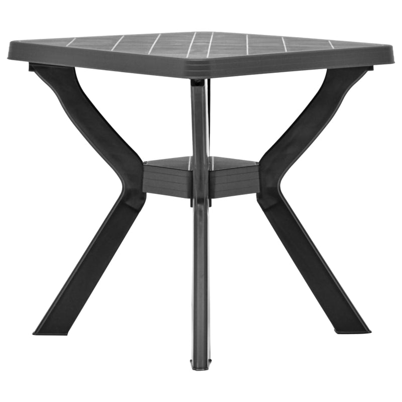 vidaXL antracitszürke műanyag bisztróasztal 70 x 70 x 72 cm