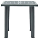 vidaXL zöld műanyag kerti asztal 80 x 75 x 72 cm