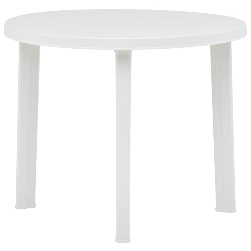 vidaXL fehér műanyag kerti asztal 89 cm