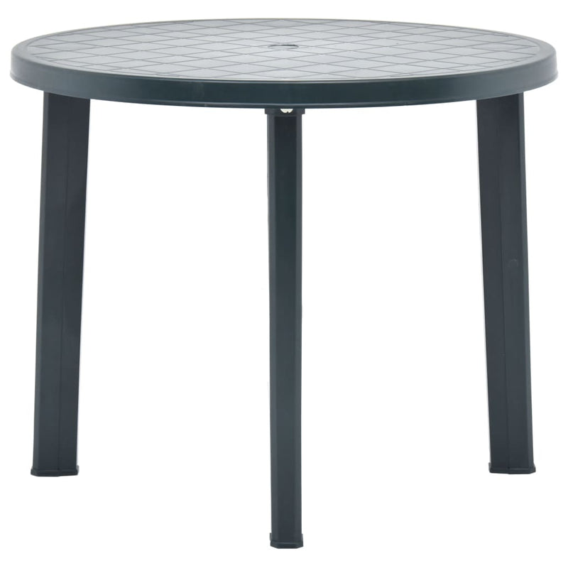 vidaXL zöld műanyag kerti asztal 89 cm