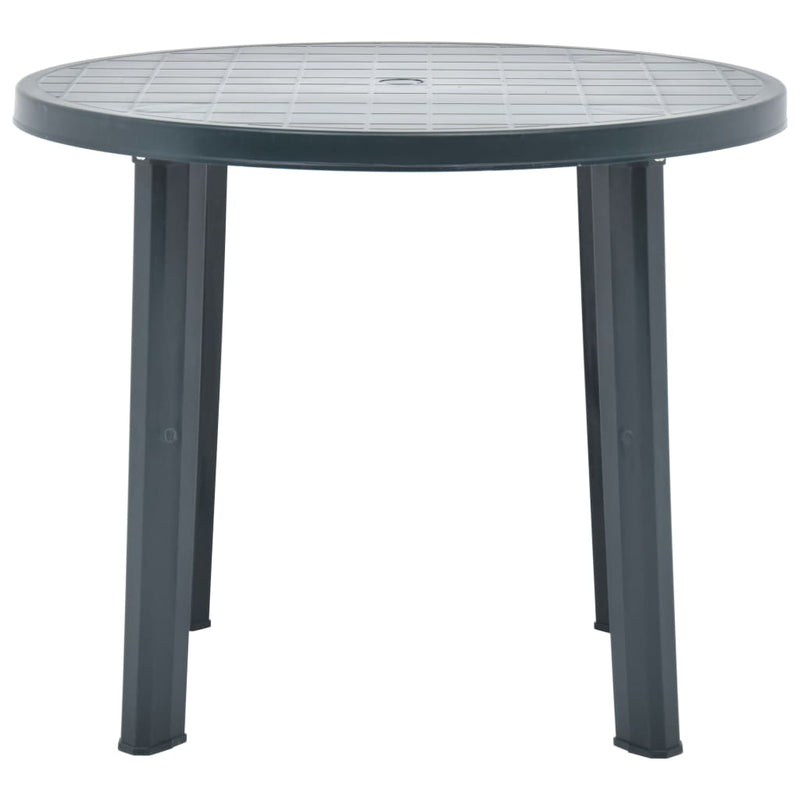 vidaXL zöld műanyag kerti asztal 89 cm