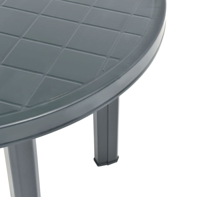 vidaXL zöld műanyag kerti asztal 89 cm
