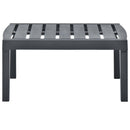 vidaXL antracitszürke műanyag kerti asztal 78 x 55 x 38 cm