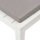 vidaXL fehér műanyag kerti pihenőszék párnával