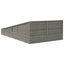 vidaXL szürke polyrattan kerti ágy 110x200 cm