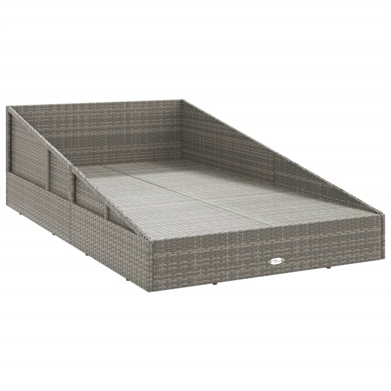 vidaXL szürke polyrattan kerti ágy 110x200 cm