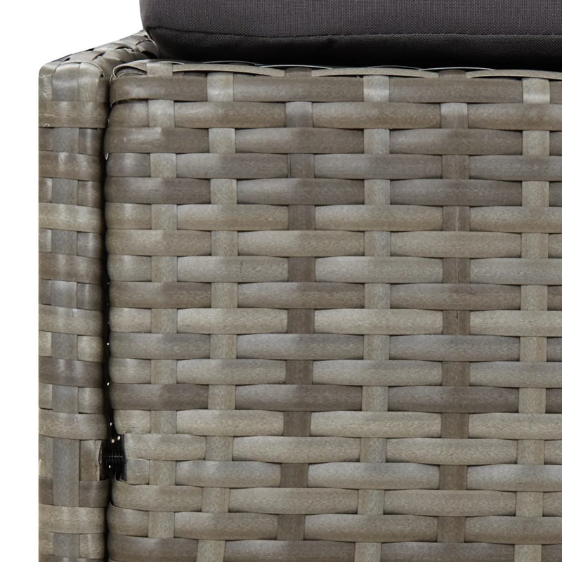vidaXL szürke polyrattan kerti ágy 110x200 cm